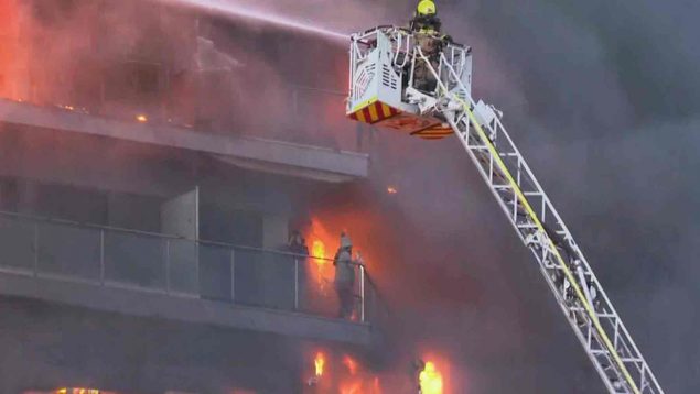 L'heroic rescat dels bombers en l'incendi de València