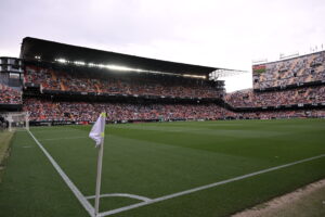Esta és la imatge que presenta Mestalla a l'inici del València - Girona