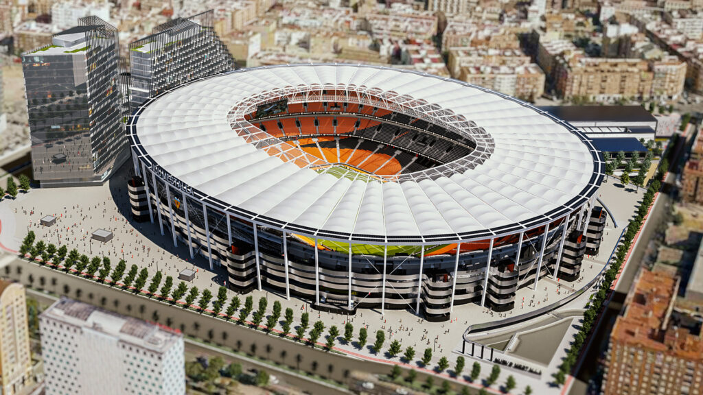 FCC xifra en 194,6 milions el cost del Nou Mestalla i confirma que estarà acabat el juliol de 2027