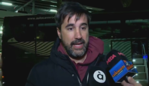 Javier Solís es mostra molt cabrejat pel penal: 